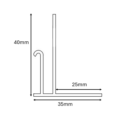 Cladding Wall Starter Trim & Batten Cover 5m White