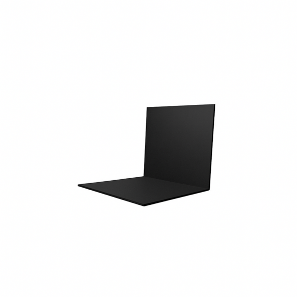 30 x 30 x 1.5mm x 5m Rigid PVC Angle Trim Plain Black
