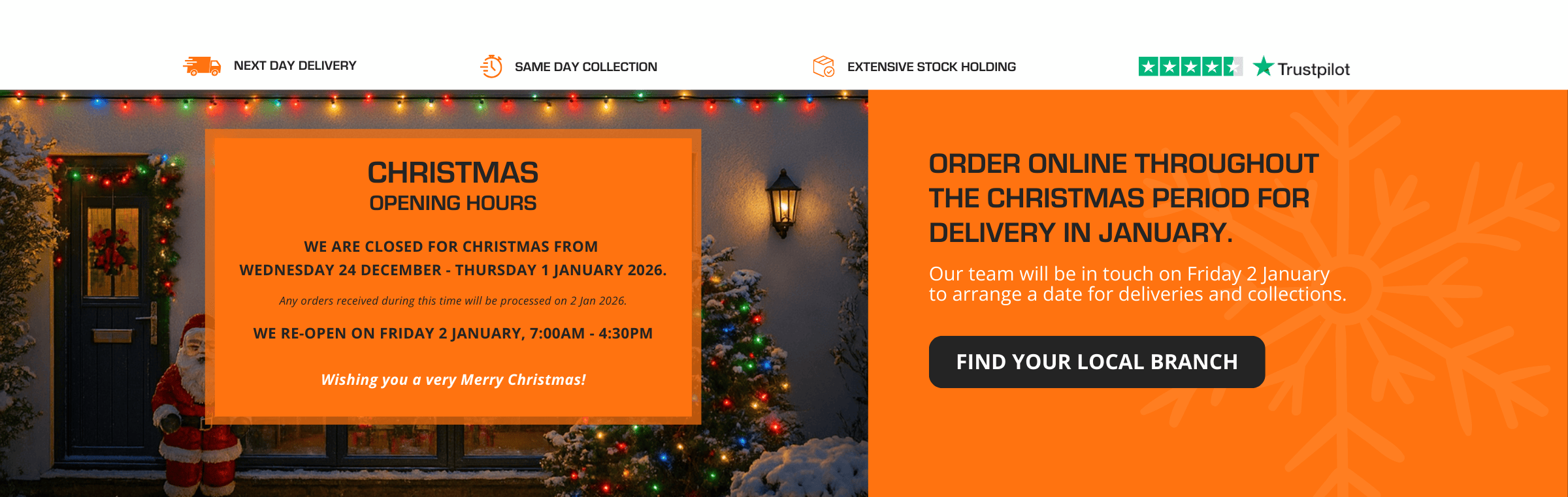 Christmas Opening Hours