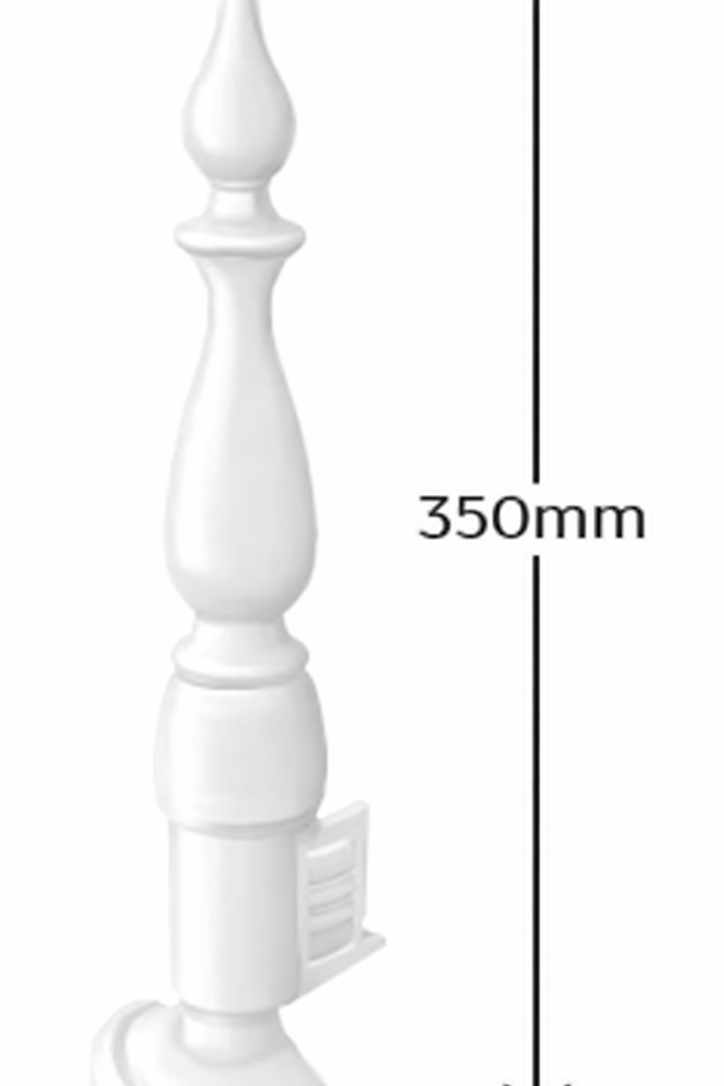 PVC Fleur De Lys Finial 350mm High White