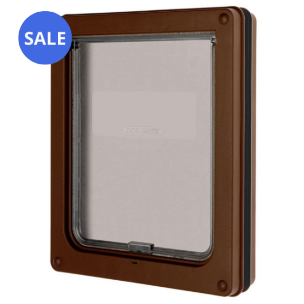 Medium Dog Flap (Panel) Brown