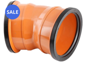 160mm Underground Drainage Double Socket 22.5 Degree Bend