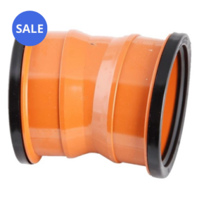 160mm Underground Drainage Double Socket 11.5 Degree Bend