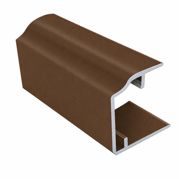 Aluminium End Closure 25mm x 2.1m Brown