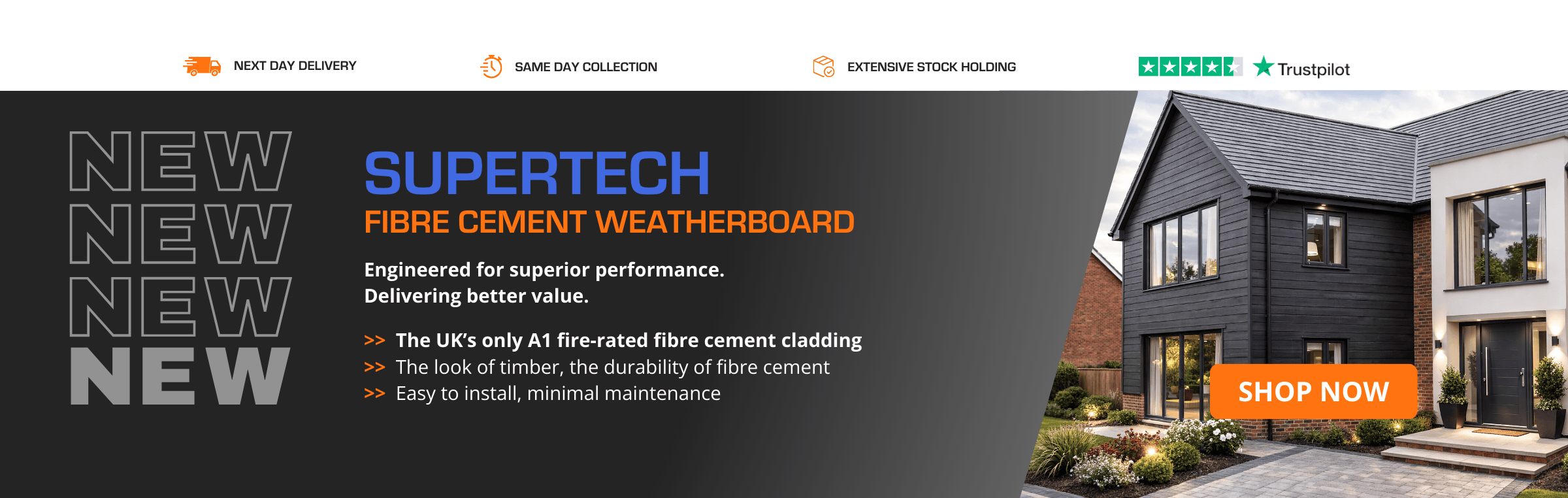NEW Supertech Fibre Cement Cladding
