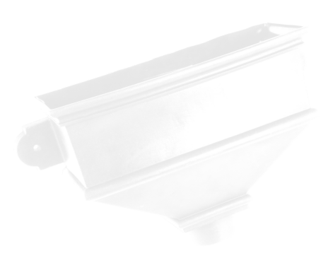 Cast Iron Style Long Undated Hopper - Porcelain White