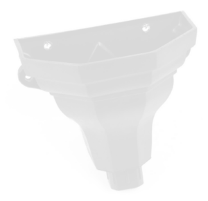 Cast Iron Style Small Ogee Corner Hopper Porcelain White