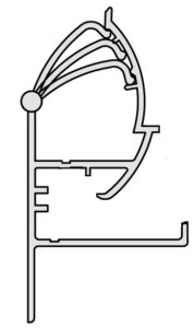 Self Support Gable End Adaptor White 3.0m