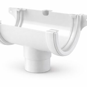 115mm Cast Iron Style Deepflow Running Outlet Porcelain White