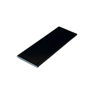 20 x 2mm Aluminium Flat Trim Matt Black RAL9005 - 5m length