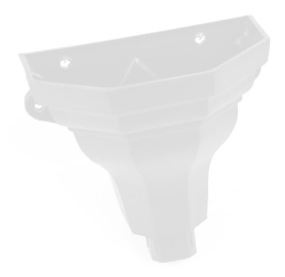 Cast Iron Style Small Ogee Corner Hopper Porcelain White