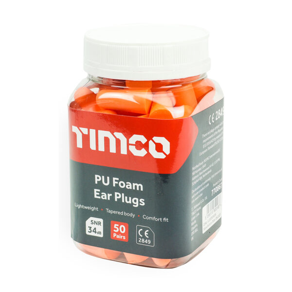 PU Foam Ear Plugs Jar of 50 Pairs