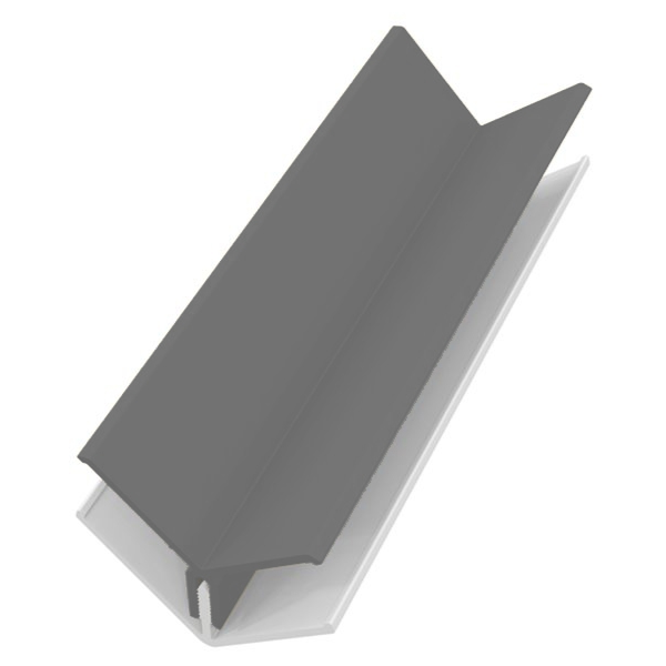 Fortex 2 Part Internal Corner Trim - Slate Grey 3m