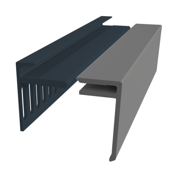 Fortex Vented Starter Trim & Cover Slate Grey 3m