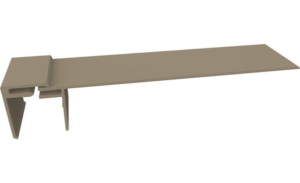 Fortex 150mm Reveal Liner & 2 Part Channel Trim Argyl Brown 3m