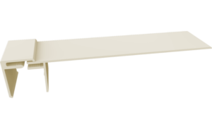 Fortex 150mm Reveal Liner & 2 Part Channel Trim Pale Gold 3m