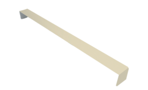 Square Double Ended Fascia Corner 500mm Cream Grained