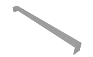 Square Double Ended Fascia Corner 500mm Light Grey Plain