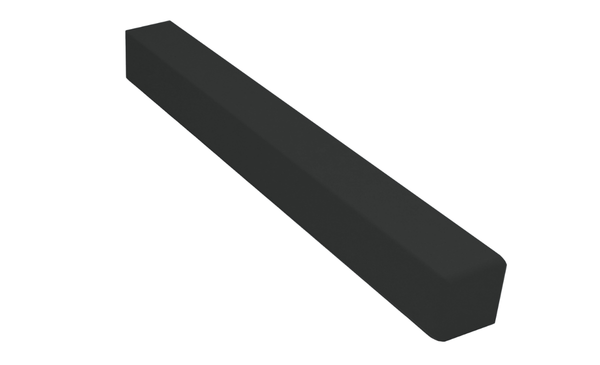 Square Fascia Corner 300mm Black Plain