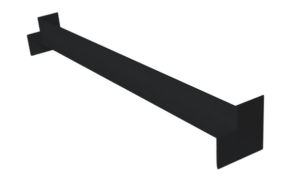 Square Double Ended Internal Fascia Corner 500mm Black Plain