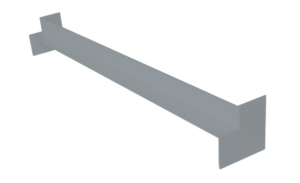 Square Double Ended Internal Fascia Corner 500mm Light Grey Plain