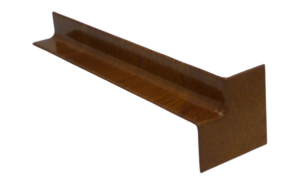 Square Internal Fascia Corner 300mm Golden Oak Grained