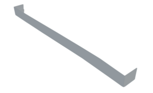 Square Double Ended Fascia Joint 500mm Light Grey Plain